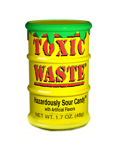 Toxic Waste Sour Candy - bonbons extra acidulés emballés individuellement avec une saveur de fruit, divers, 42g