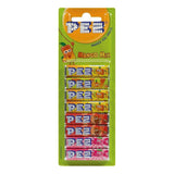 Blister de bonbons PEZ - recharge bonbons fruités végétariens diverses variétés, 8 pièces