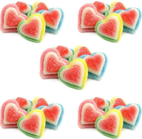 DP Sugared Heart 3-D Halal Fruit rubber hearts, 1000g