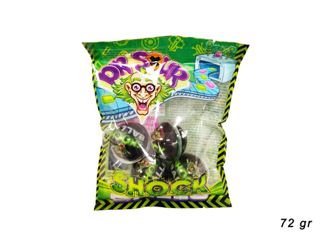 Dr. Sour Bag Shock Balls - super sour fruit gum with a liquid core, 72g