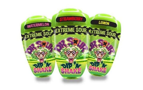 Dr. Sour Dip N Shake - Saurer Lollie with extra acid shower powder, different flavors, 21g