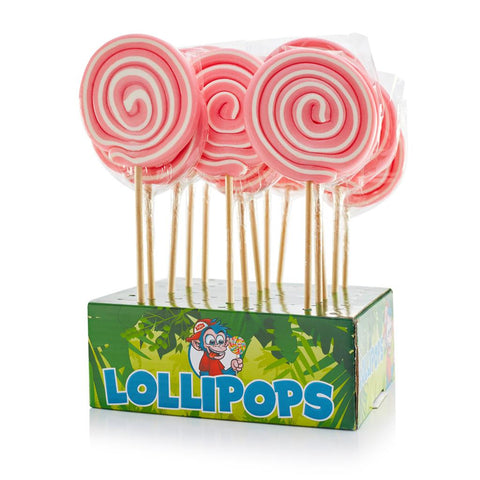 Felko Lolly Spiral Pop Pink - pinkfarbener XL-Lollie mit Fruchtgeschmack, 80g