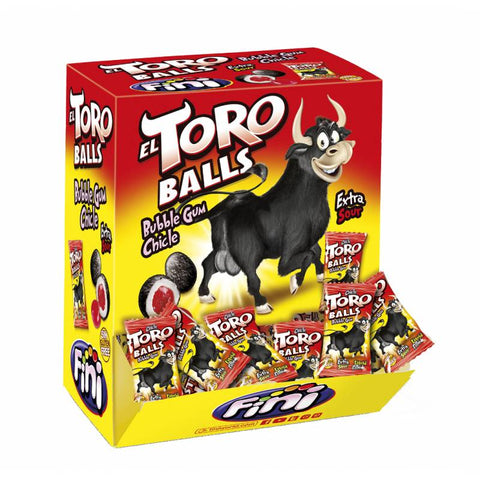 Fini El Toro Balls Gum - Gum da masticare con nucleo liquido, 200 pezzi