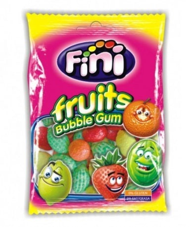 Fini Fruits Bubble Gum - chewing-gums fruités en différentes formes de fruits Halal, 75g