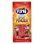 Fini Sour Strawberry Pencils Halal saures Fruchtgummi, 75g