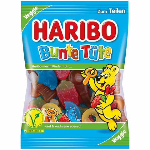 Busta colorata Haribo - tutte le classiche gomme da masticare alla frutta, 175 g