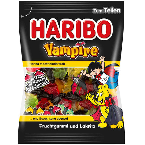 Haribo Vampire - colorful fruit gum licorice bats, 175g