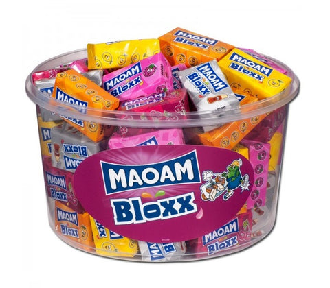 Haribo Maoam Bloxx, Kaubonbons in Runddose 50 Stück je Würfel 22g, Total 1100g