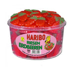 Fragole giganti Haribo - forma di fragola gommosa alla frutta dolce con sapore di fragola, 150 pezzi