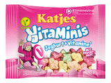 Katjes VitaMinis - various types of fruit gum and yoghurt gum, small vegetarian fruits 175g