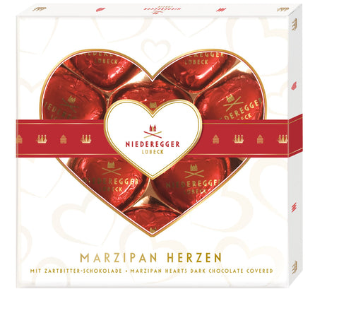Niederegger Marzipan Herzen MHD 10/24, 125g