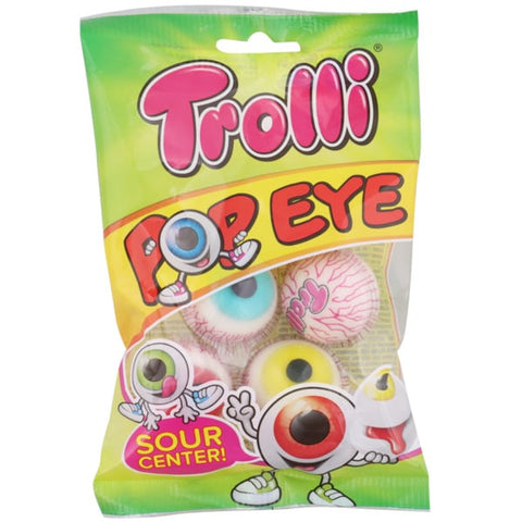 Trolli Pop Eyes, fruit gum eyes Halloween, 75 gr.
