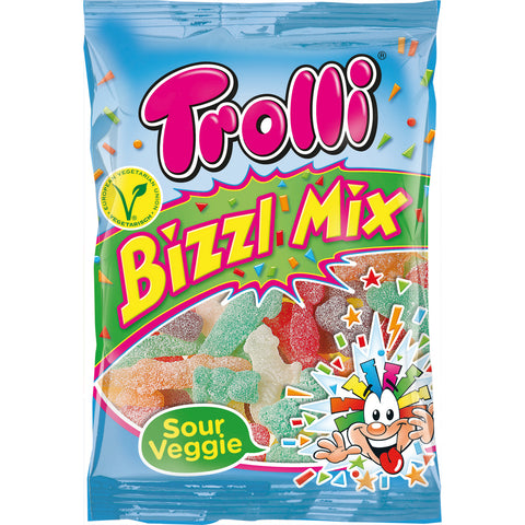 Trolli Bizzl Mix - extra sour fruit gum, 150g