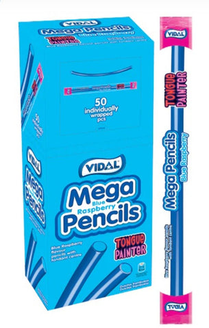 Vidal Mega Pencils - délicieux bâtonnets de gomme aux fruits fruités remplis de fondant doux, 1 pièce date de péremption 7/23