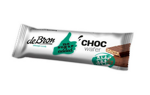 De Bron chocolate bar with wafer Choc Wafer, low sugar, 42g