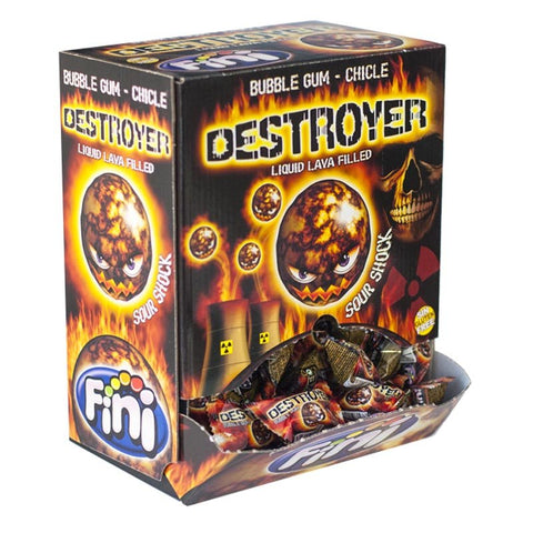 Fini Destroyer Gum sour - chewing-gum aigre avec un noyau liquide, 200 pièces