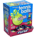Fini Tennis Balls Bubble Gum - sour chewing gum with a liquid core, 200 pieces