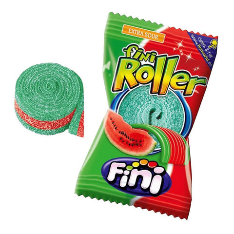 Fini Roller - sugared fruit gum band, delicious different varieties, 20g