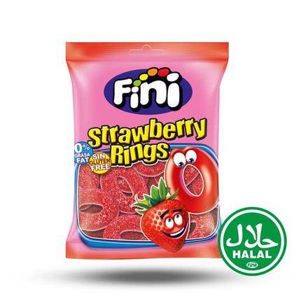 Fini Strawberry Rings Halal, 75g
