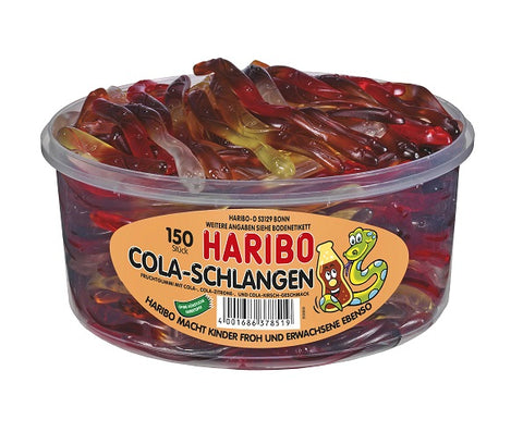 Haribo Cola Serpents, 150 pièces - 1050g