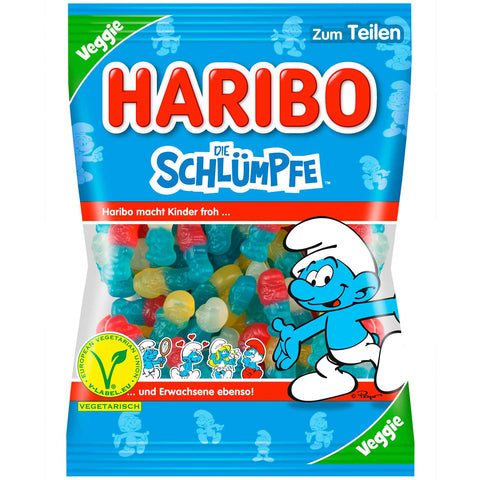 Haribo Schlümpfe klein veggie - blaues Schlümpfe Fruchtgummi mit fruchtigen Noten, 175g