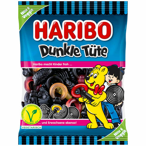 Haribo sacchetto scuro vegetariano, 175 g