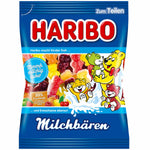 Haribo Milk Bears - orsetti gommosi alla frutta dolci e colorati con schiuma di zucchero, 160 g