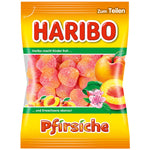 Haribo Peaches - delicious, soft, sugared fruit gum with peach flavor, 175g