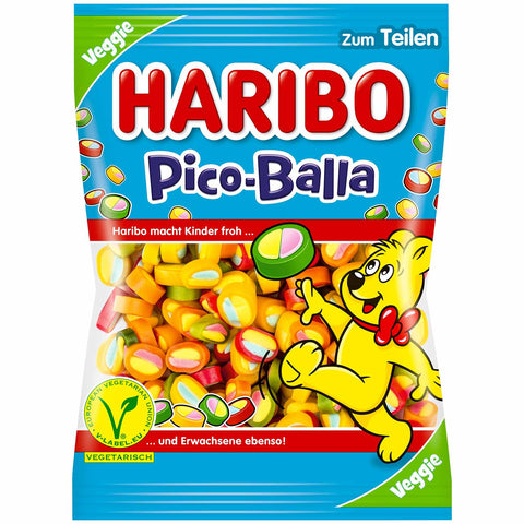 Haribo Pico Balla vegetariano - caramelle gommose alla frutta con varianti di gusto speciali, 160g