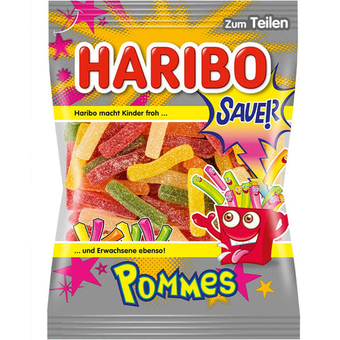 Haribo saure Pommes, Fruchtgummi sauer gezuckert, 175g