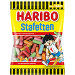 Haribo Stafetten - buntes, süsses Fruchtgummi-Lakritz-Dragees mit 5 Geschmacksrichtungen, 175g