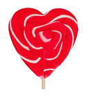 Felko Lolly Sweetheart grande sucette en forme de coeur de 10 cm au goût de fruit, 80gr