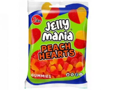 Jake Jelly Mania Peach Hearts Halal, 100g