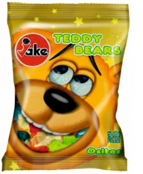 Jake Teddy Bears Halal - fruchtig bunte Fruchtgummi-Bären, 100g