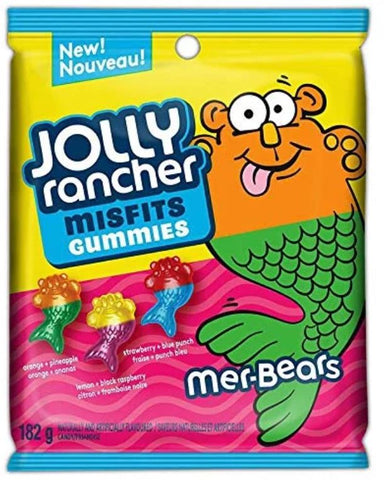 Jolly Rancher Misfits Gummies Mer-Bears, 182 g MHD 4-6/23