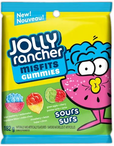 Jolly Rancher Misfits Gummies Sour, 182g MHD 4/23