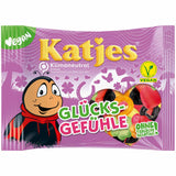 Katjes diverses variétés - gommes aux fruits - végétaliennes, végétariennes - gommes aux fruits avec sucre mousse ou réglisse aux saveurs fruitées - 175g