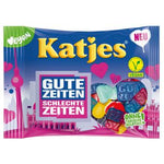 Katjes diverses variétés - gommes aux fruits - végétaliennes, végétariennes - gommes aux fruits avec sucre mousse ou réglisse aux saveurs fruitées - 175g