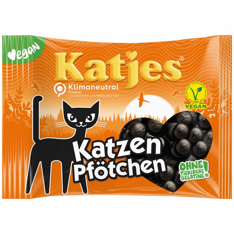 Katjes Katzen Pfötchen, the classic - licorice in the shape of a paw - 175g
