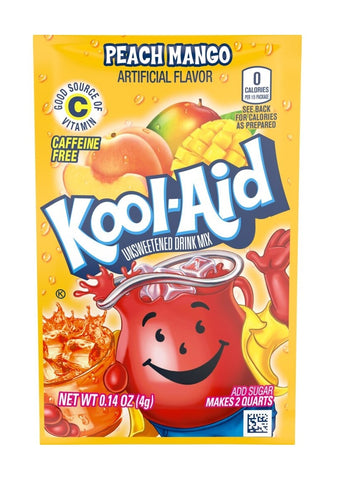 Kool Aid Pêche Mangue Non Sucrée, 4g