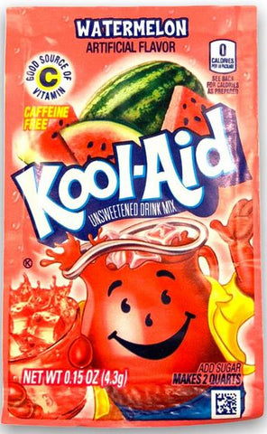 Kool Aid Pastèque non sucrée, 6 g