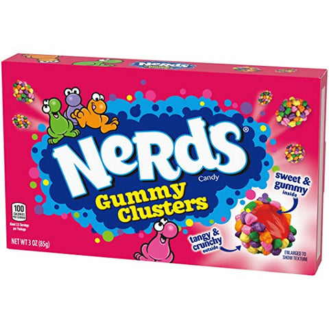 Scatola di cluster gommosi Nerds, 85 g