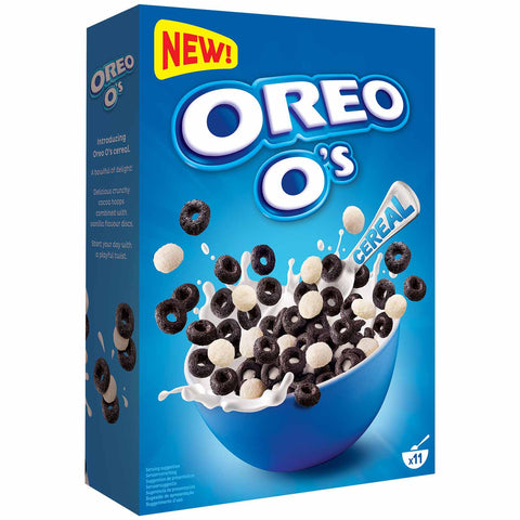 Oreo O's Cereal, Oreo Cerealien Frühstück mit Kakao- und Vanillegeschmack, 350g