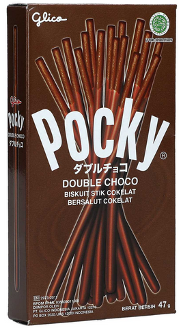 Pocky Double Chocolate - impasto per biscotti con cioccolato, 47G