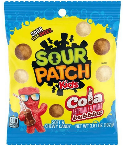 Sour Patch Cola Bubbles, 102g MHD 02/2023