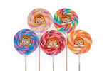 Swigle Pop Lolly - sucettes XXL fruitées et végétariennes diverses variétés fruitées, 125g