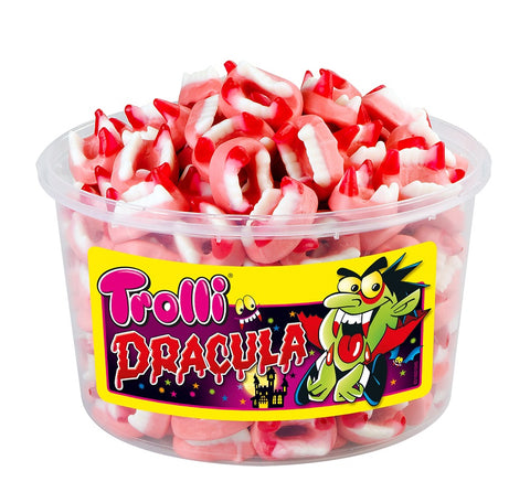 Trolli Dracula - dents de vampire aux gommes aux fruits, 150 pièces