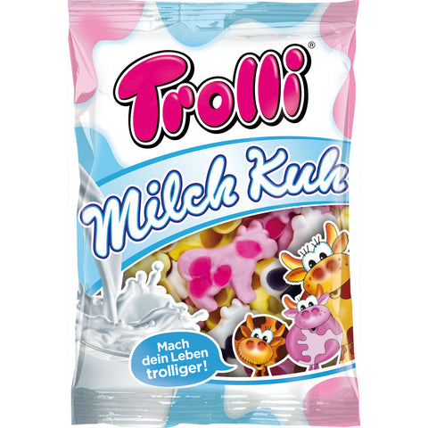 Trolli milk cow fruit gum with foam sugar, 150g