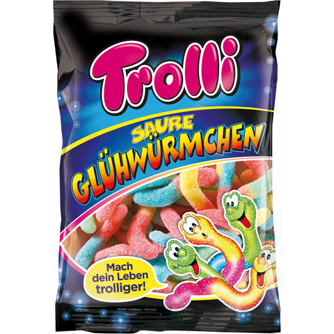 Trolli Glowworms acidi, 200g